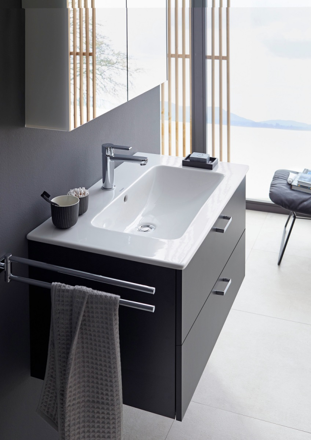 Смеситель для раковины Duravit B.2 однорычажный М, h-165 мм, с донным клапаном, цвет хром - изображение 3