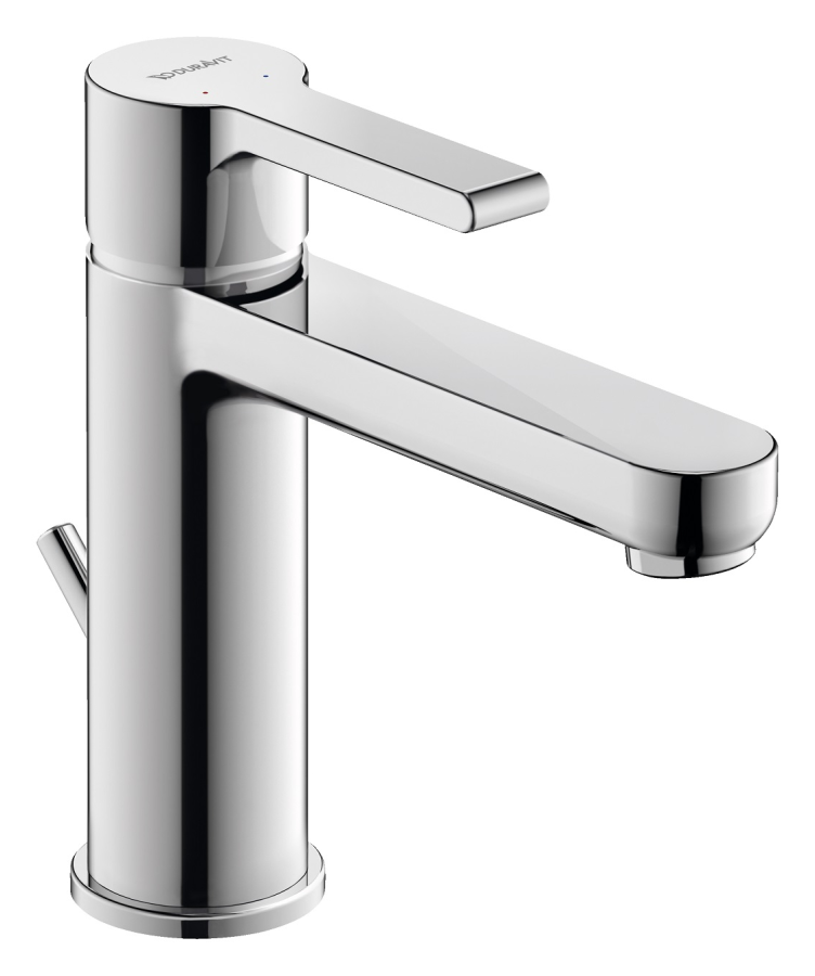Смеситель для раковины Duravit B.2 однорычажный М, h-165 мм, с донным клапаном, цвет хром
