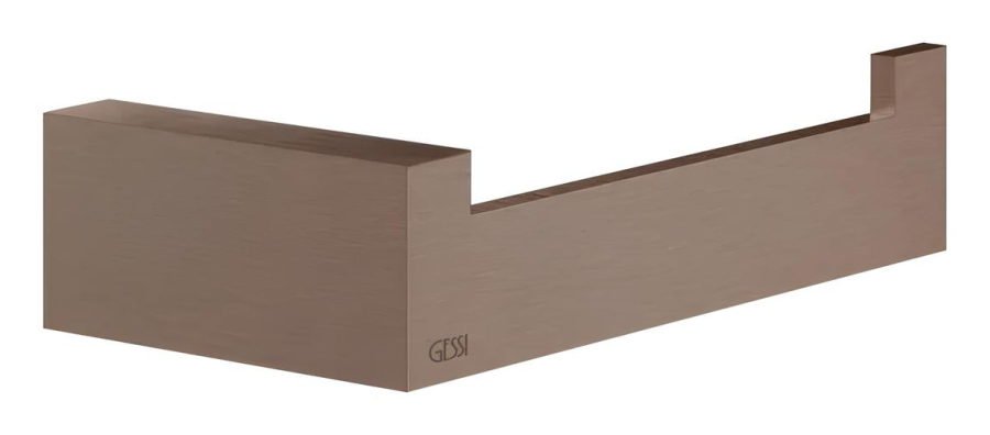 Бумагодержатель Gessi Rettangolo, настенный, вертикальная/горизонтальная установка, цвет Copper Brushed PVD