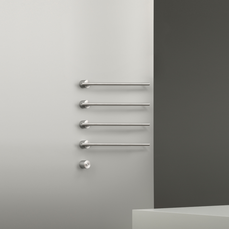 Полотенцесушитель CeaDesign Equilibrio, электрический, 4 перекладины, цвет сатинированная сталь - изображение 2