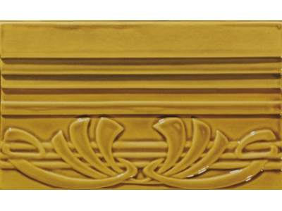 CERAMICHE GRAZIA Бордюр EPOQUE TERMINALE DECO 12X20 MUSTARD CRAQUELE