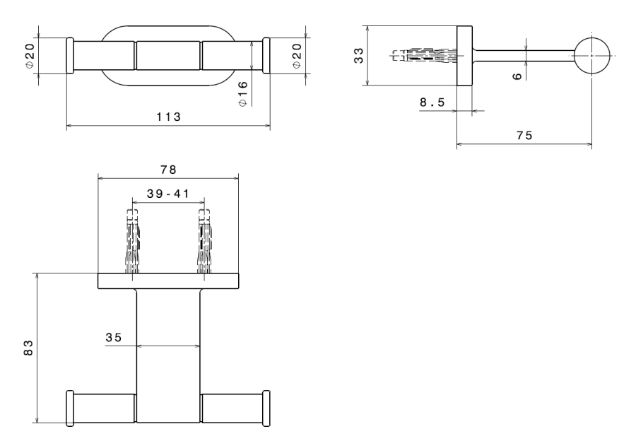Крючок Newform, двойной, цвет хром - изображение 1