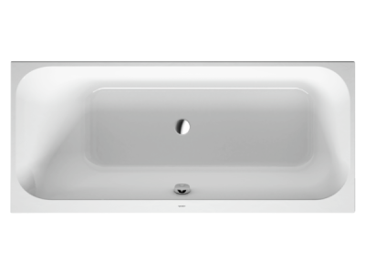 На изображении товар Ванна Duravit Happy D.2, встраиваемая, 1700х700 мм, наклон для спины слева, цвет белый от официального представителя в Москве