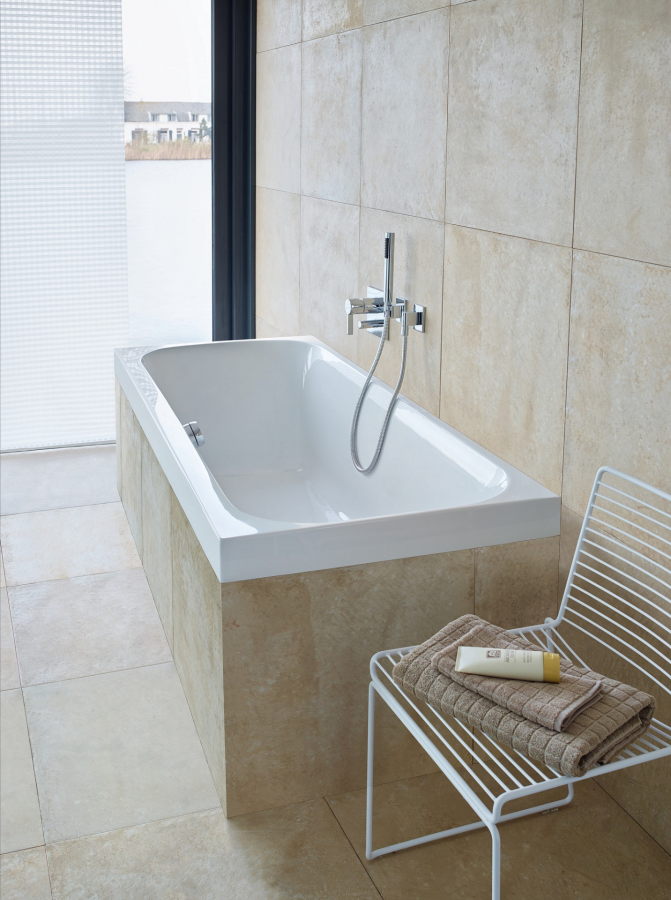 Ванна Duravit Happy D.2, встраиваемая, 1700х700 мм, наклон для спины слева, цвет белый - изображение 2