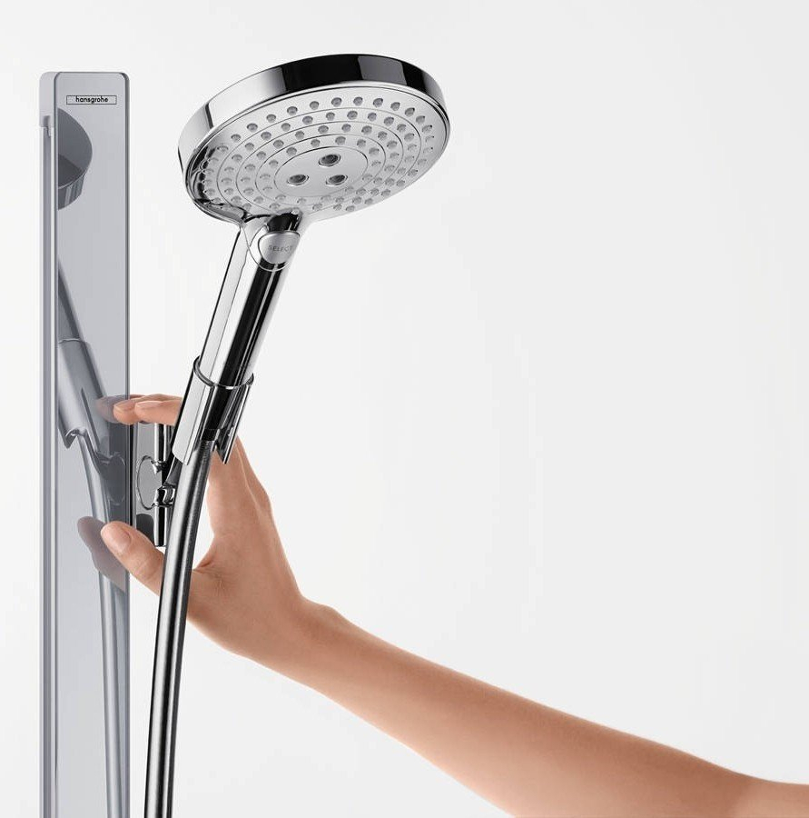 Душевой гарнитур Hansgrohe Raindance Select S 120 3jet, ручной душ, штанга H900 мм, полка, цвет хром - изображение 4
