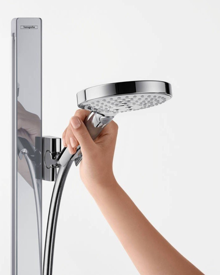 Душевой гарнитур Hansgrohe Raindance Select S 120 3jet, ручной душ, штанга H900 мм, полка, цвет хром - изображение 3