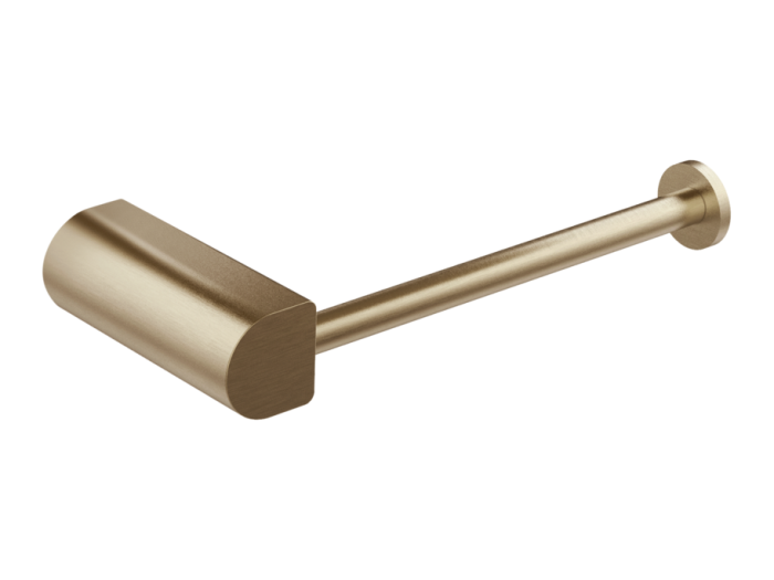 На изображении товар Бумагодержатель Gessi Rilievo, настенный, для туалетной бумаги, цвет Warm Bronze Brushed PVD от официального представителя в Москве