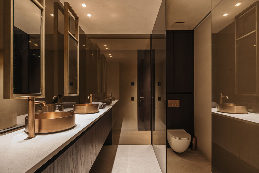 Смеситель для раковины Gessi316, высокий, с длинным изливом, без донного клапана, цвет Copper Brushed PVD - изображение 2