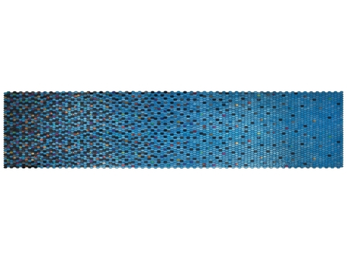 На изображении товар Sicis Стеклянная мозаика Crystal Degradé Goura chips size 31х15 mm sheet size 304x300 mm от официального представителя в Москве