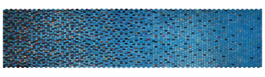 Sicis Стеклянная мозаика Crystal Degradé Goura chips size 31х15 mm sheet size 304x300 mm
