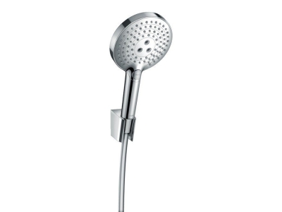 Ручной душ Hansgrohe Raindance Select S 120 3jet, комплект: лейка ручная - 3 типа струи,  держатель, шланг 1,6 м, цвет Хром