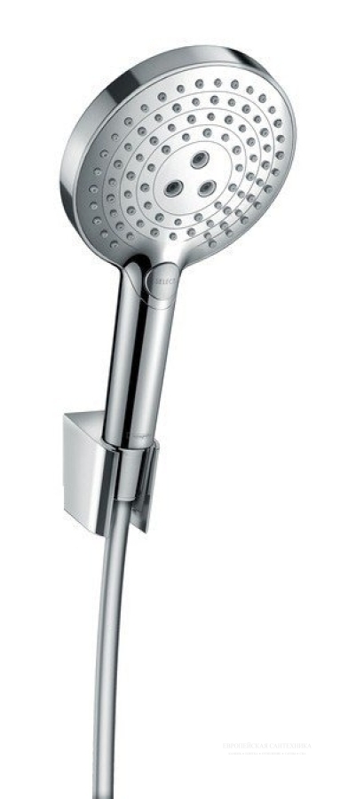 Ручной душ Hansgrohe Raindance Select S 120 3jet, комплект: лейка ручная - 3 типа струи,  держатель, шланг 1,6 м, цвет Хром