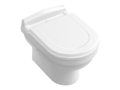 Унитаз Villeroy&Boch Hommage с вертикальным смывом 370x600 мм., подвесной, горизонтальный выпуск, цвет Альп. белый CeramicPlus