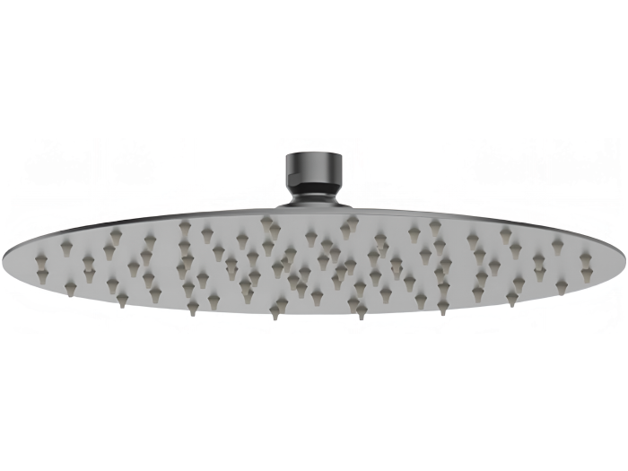 На изображении товар Верхний душ  Newform, дождевая струя, без держателя, нержавеющая сталь, цвет PVD brushed gun metal от официального представителя в Москве