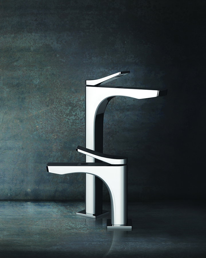 Смеситель для раковины Gessi Rilievo, высокий, однорычажный, цвет Chrome - изображение 1
