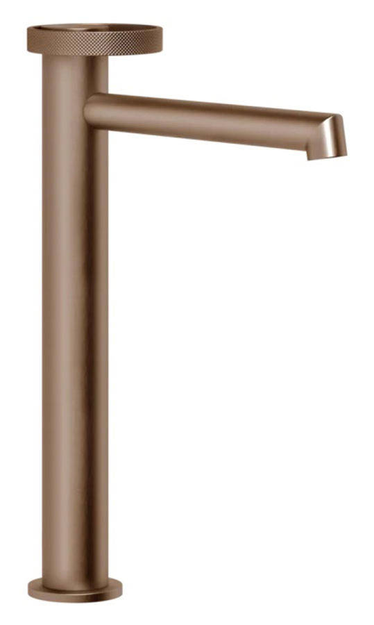 Cмеситель для раковины Gessi Anello, высокий, длинный излив, цвет Copper Brushed PVD