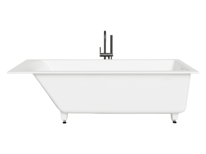 На изображении товар Ванна Salini S-Sense Cascata Kit  1800х800x600h мм, встраиваемая, регулируемые ножки, Click-Clack белый, сифон, интегрированный слив-перелив, цвет белый глянец от официального представителя в Москве