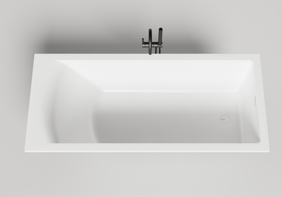 Ванна Salini S-Sense Cascata Kit  1800х800x600h мм, встраиваемая, регулируемые ножки, Click-Clack белый, сифон, интегрированный слив-перелив, цвет белый глянец - изображение 1