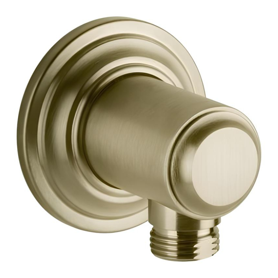 Шланговое подсоединение Gessi Venti20, L-59 мм, цвет Brushed Brass PVD