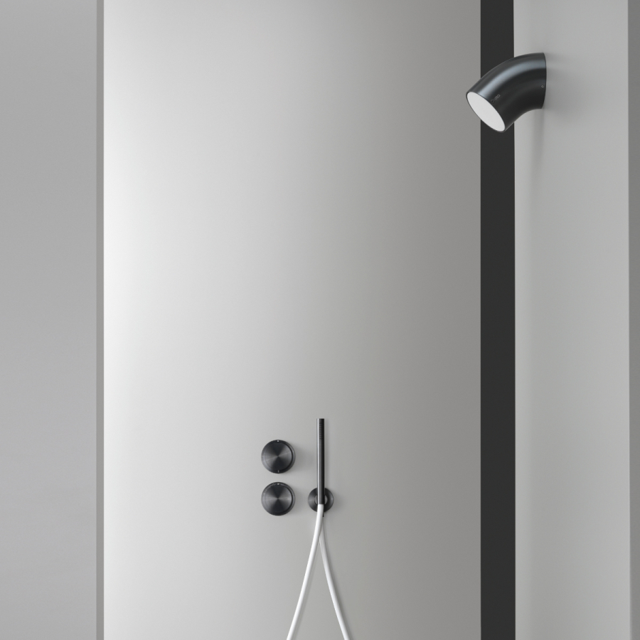 Душ верхний CeaDesign Free Ideas, настенный, с торцевой частью Delrin® и дождевой струей, сталь, цвет белый/полированная сталь - изображение 4