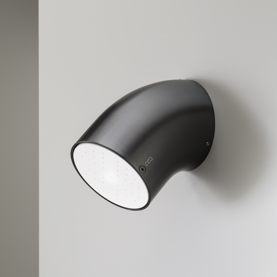 Душ верхний CeaDesign Free Ideas, настенный, с торцевой частью Delrin® и дождевой струей, сталь, цвет белый/полированная сталь - изображение 2