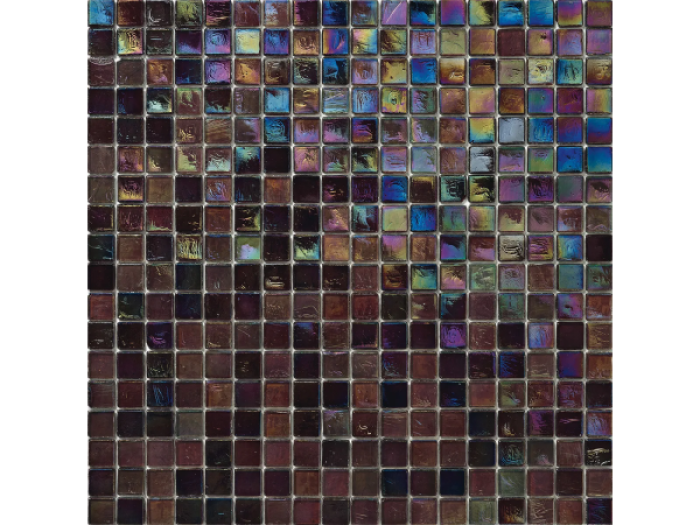 На изображении товар Sicis Стеклянная мозаика Glimmer Mirtillo chips size 15x15 mm sheet size 295x295 mm от официального представителя в Москве