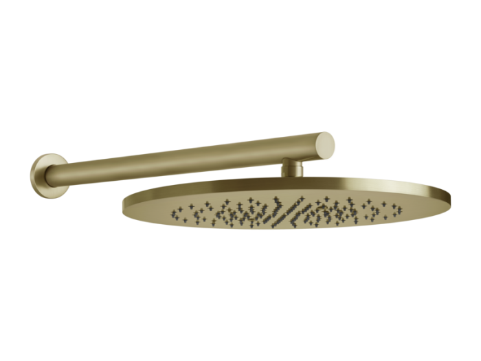 На изображении товар Верхний душ Gessi 316, настенный, цвет Brass Brushed PVD от официального представителя в Москве