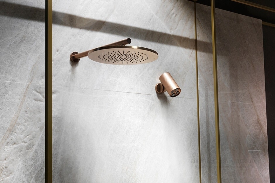 Верхний душ Gessi 316, настенный, цвет Brass Brushed PVD - изображение 1