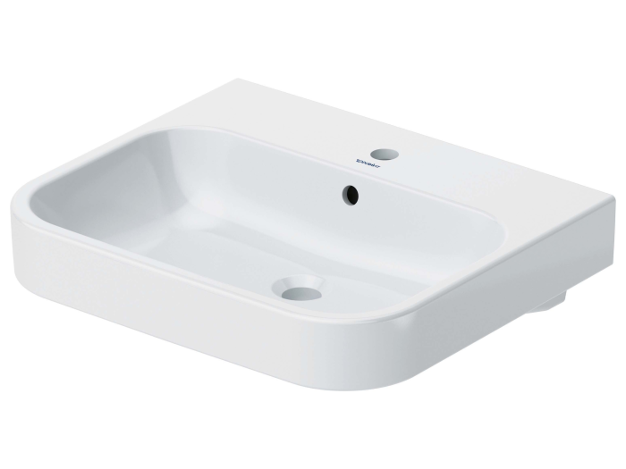На изображении товар Раковина Duravit Happy D.2 для мебели, 600x505 мм, цвет белый от официального представителя в Москве