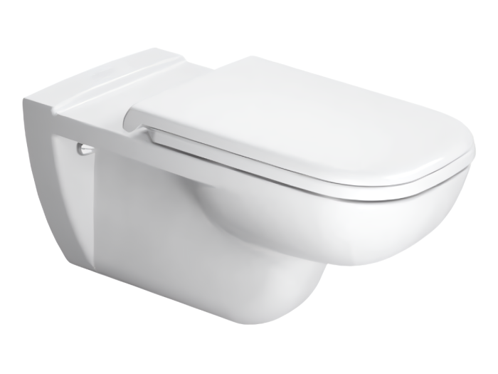 На изображении товар Унитаз подвесной Duravit D-Code, 360 x 700 мм, для лиц с ограниченными возможностями, цвет белый от официального представителя в Москве