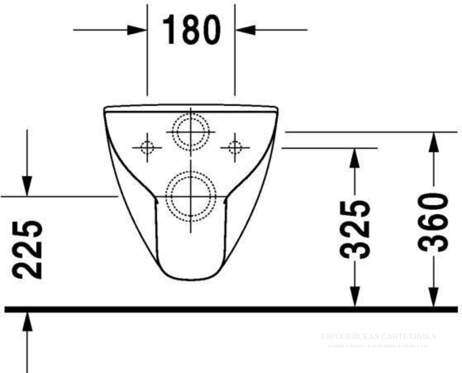 Унитаз подвесной Duravit D-Code, 360 x 700 мм, для лиц с ограниченными возможностями, цвет белый - изображение 5