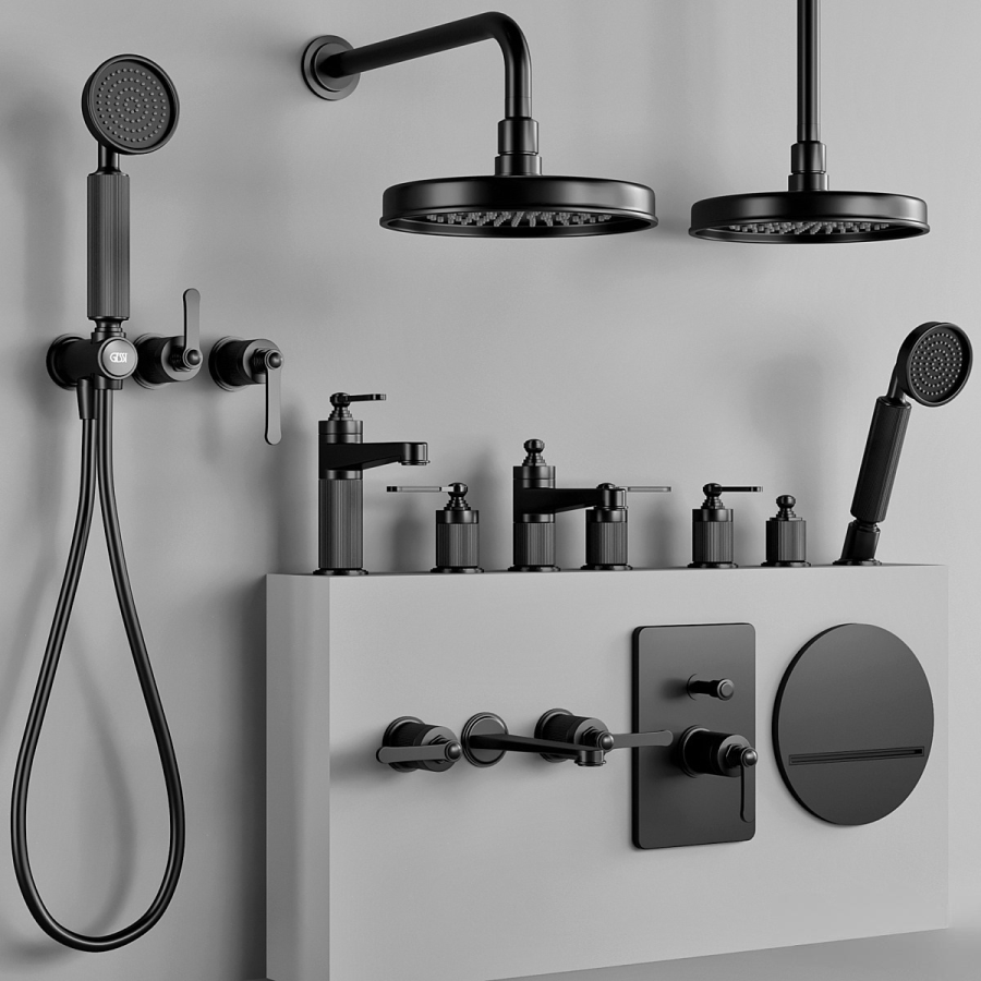 Ручной душ Gessi Venti20, с шланговым подсоединением, держателем, шлангом, цвет Black Metal Brushed PVD - изображение 5