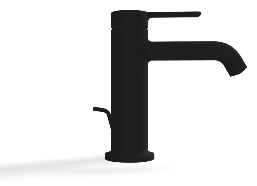 Смеситель для раковины Carlo Frattini Snap, с 2 гибкими шлангами, донным клапаном, глубина 142 мм, цвет чёрный матовый - изображение 2