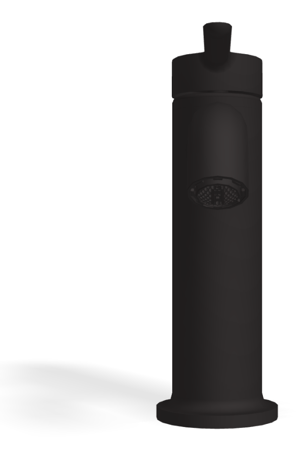 Смеситель для раковины Carlo Frattini Snap, с 2 гибкими шлангами, донным клапаном, глубина 142 мм, цвет чёрный матовый - изображение 1