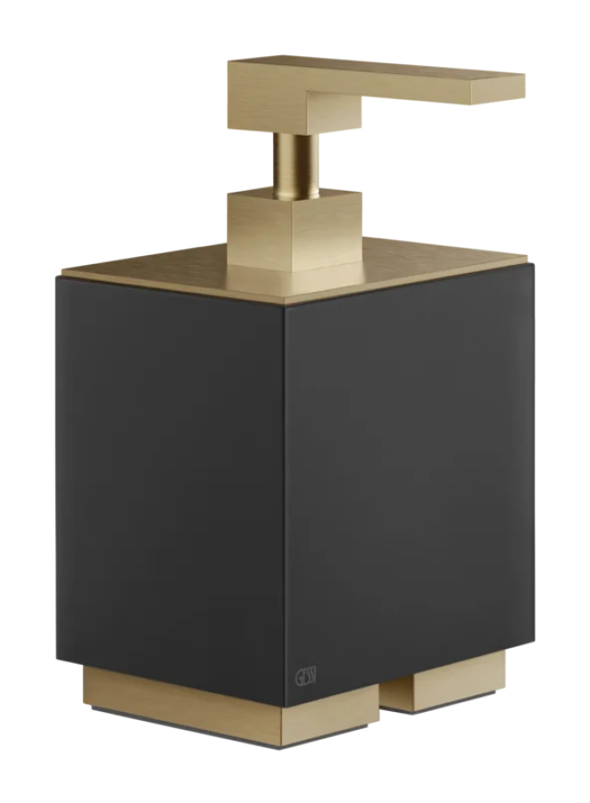Дозатор для жидкого мыла Gessi Rettangolo, настольный, цвет Black/Warm Bronze Brushed PVD