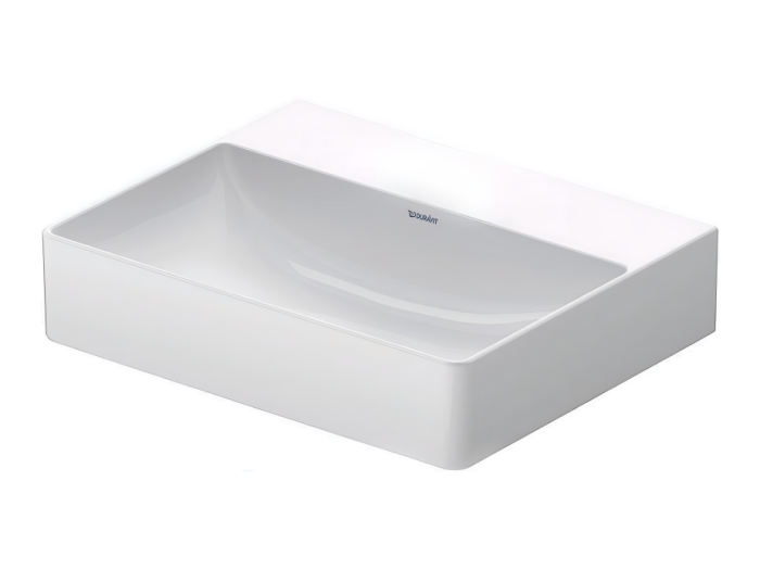 На изображении товар Раковина Duravit DuraSquare компакт для мебели, 500x400 мм, без перелива, без отверстий под смеситель, цвет белый от официального представителя в Москве