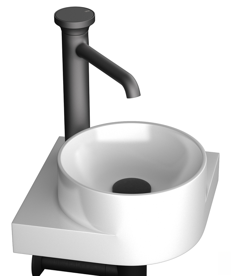 Cмеситель для раковины Gessi Origini, высокий, с  донным клапаном, цвет Matte Black - изображение 2