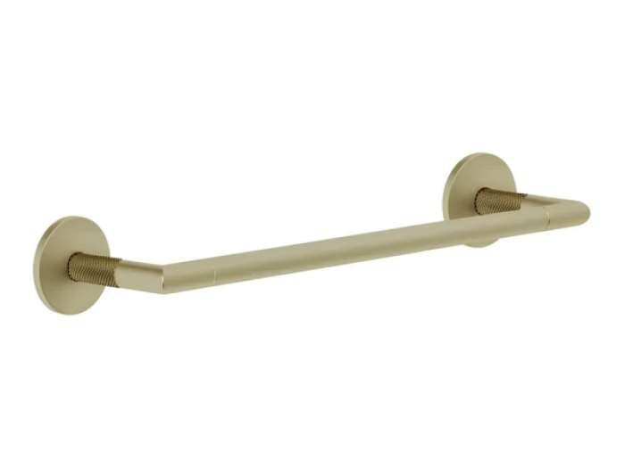 На изображении товар Полотенцедержатель Gessi Anello, настенный, L300 мм, цвет Brushed Brass PVD от официального представителя в Москве