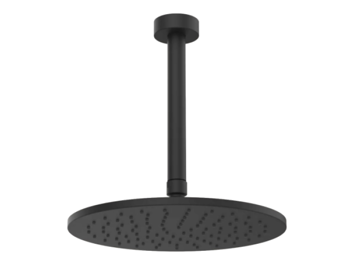 На изображении товар Верхний душ Gessi Anello, поворотный с шарниром, Ø250 мм, Н-261 мм, цвет Matte Black от официального представителя в Москве