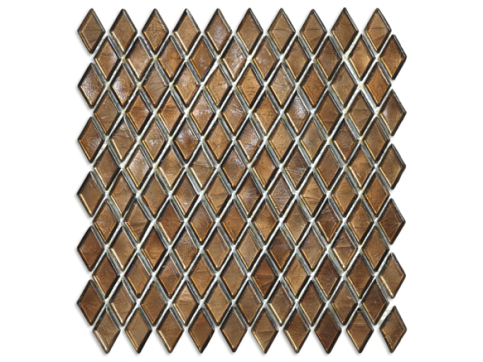 На изображении товар Sicis Стеклянная мозаика Diamond ITEM 02 Citrine chips size 23х40 mm sheet size 259x266 mm от официального представителя в Москве
