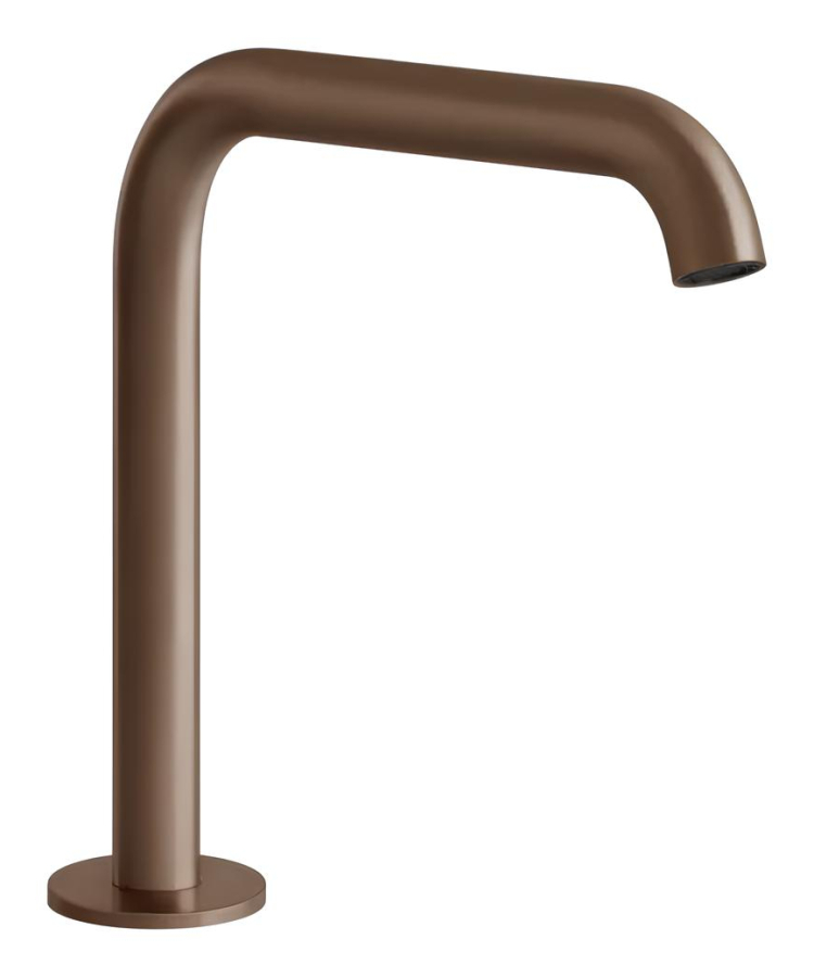 Излив Gessi316, отдельностоящий, высота 162 мм, для удалённого управления, цвет Copper Brushed PVD