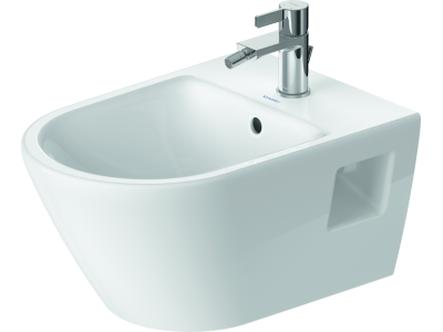 Биде подвесное Duravit D-Neo, 370 x 540 мм, цвет белый с WonderGliss