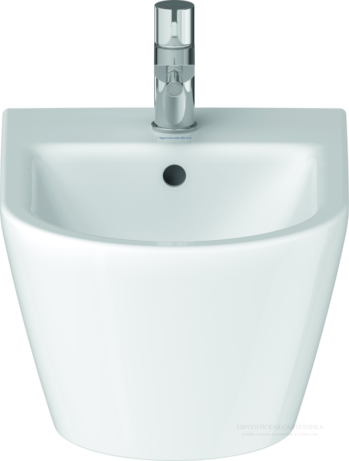 Биде подвесное Duravit D-Neo, 370 x 540 мм, цвет белый с WonderGliss - изображение 3