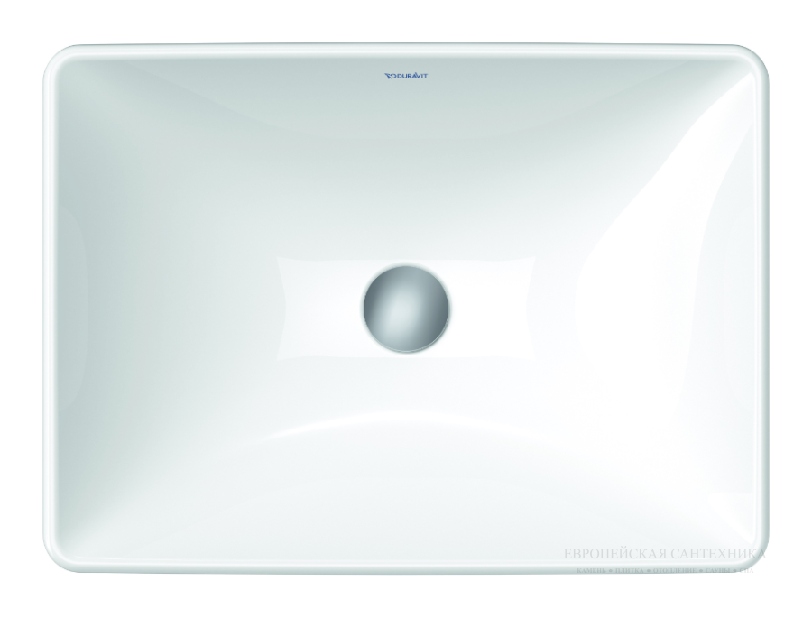 Раковина Duravit D-Neo встраиваемая сверху, 600x435 мм, без перелива, цвет белый с покрытием WonderGliss - изображение 2