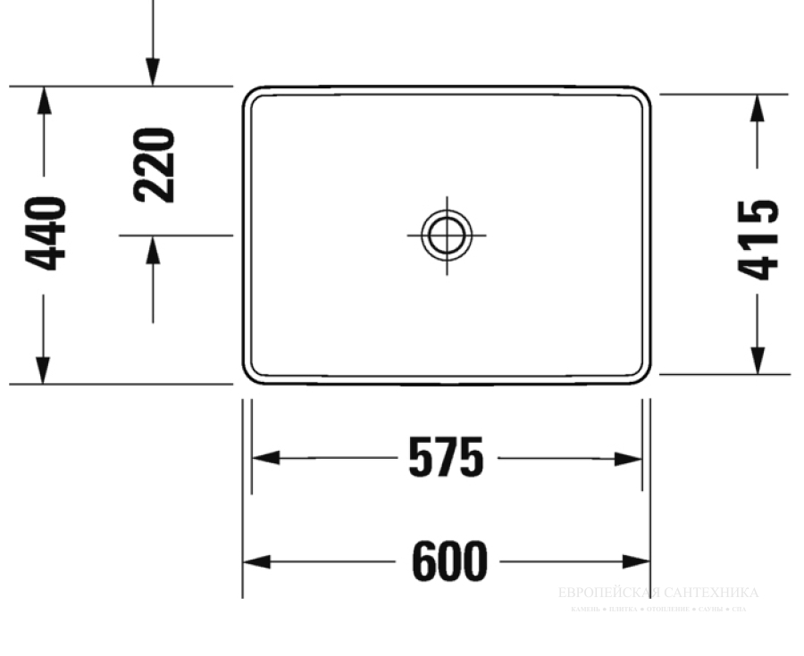 Раковина Duravit D-Neo встраиваемая сверху, 600x435 мм, без перелива, цвет белый с покрытием WonderGliss - изображение 5