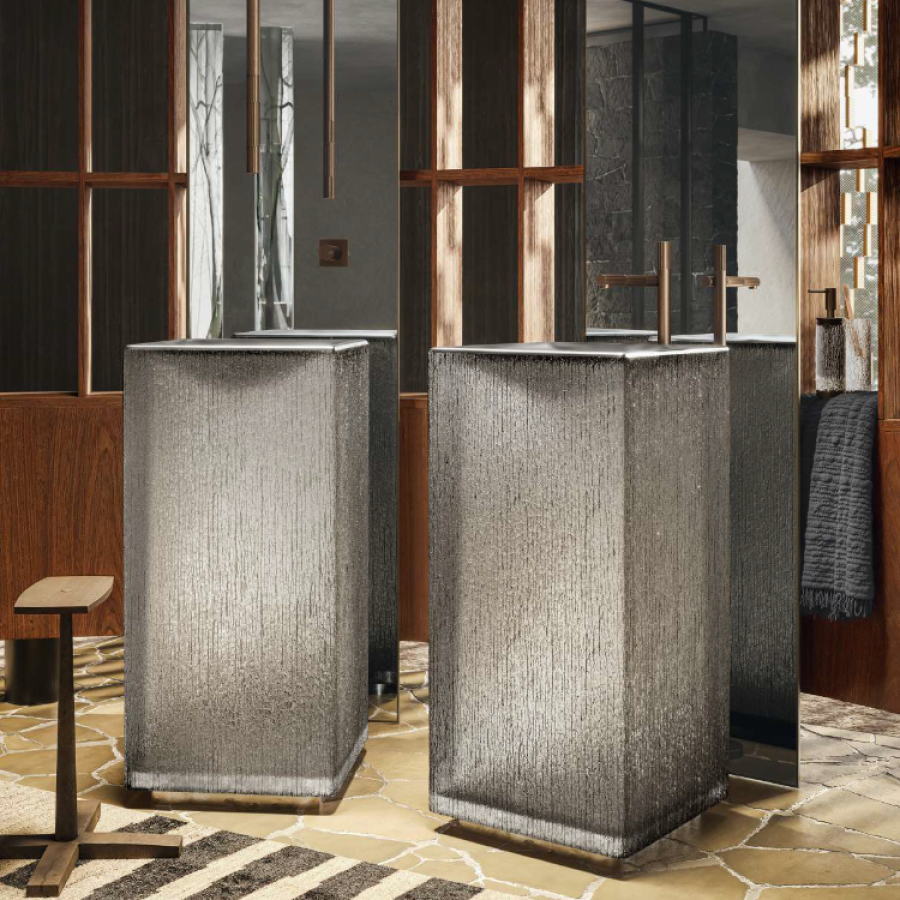 Раковина Gessi Incastri, отдельностоящая, 75609-561, с LED подсветкой, высота 900 мм цвет Ghiaccio - изображение 4