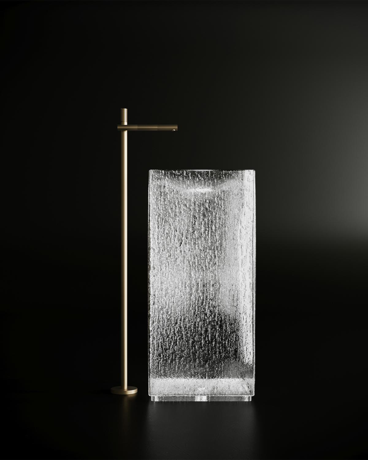 Раковина Gessi Incastri, отдельностоящая, 75609-561, с LED подсветкой, высота 900 мм цвет Ghiaccio - изображение 1