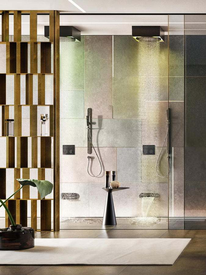 Термостат Gessi HI-FI, до 3 функций одновременно, с кнопками вкл/выкл, встраиваемый, внешняя часть, цвет Сhrome - изображение 3