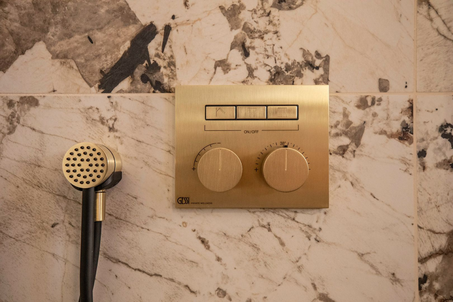 Термостат Gessi HI-FI, до 3 функций одновременно, с кнопками вкл/выкл, встраиваемый, внешняя часть, цвет Сhrome - изображение 2