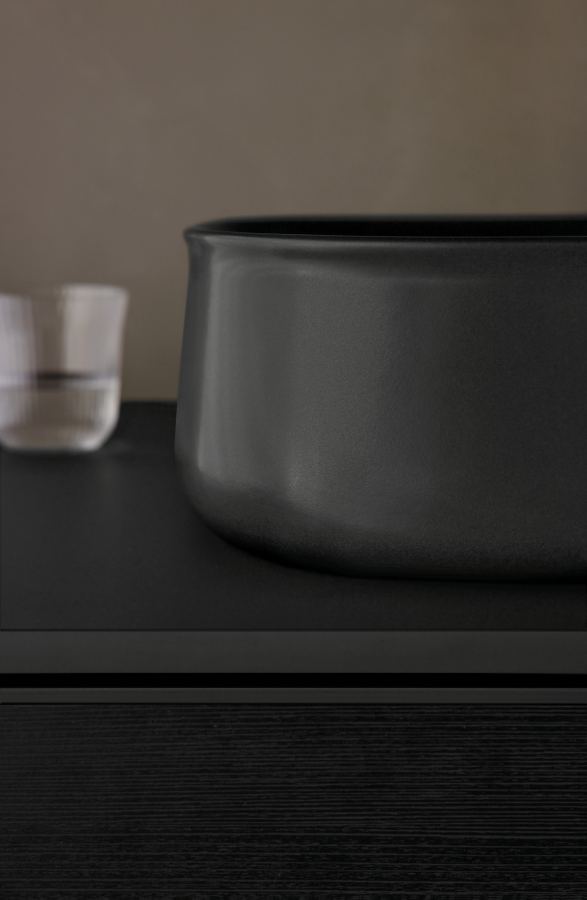 Раковина Duravit Zencha, накладная, без перелива, с 1 отверстием под смеситель, 550х390 мм, цвет Anthrazit Matt с WonderGliss - изображение 3